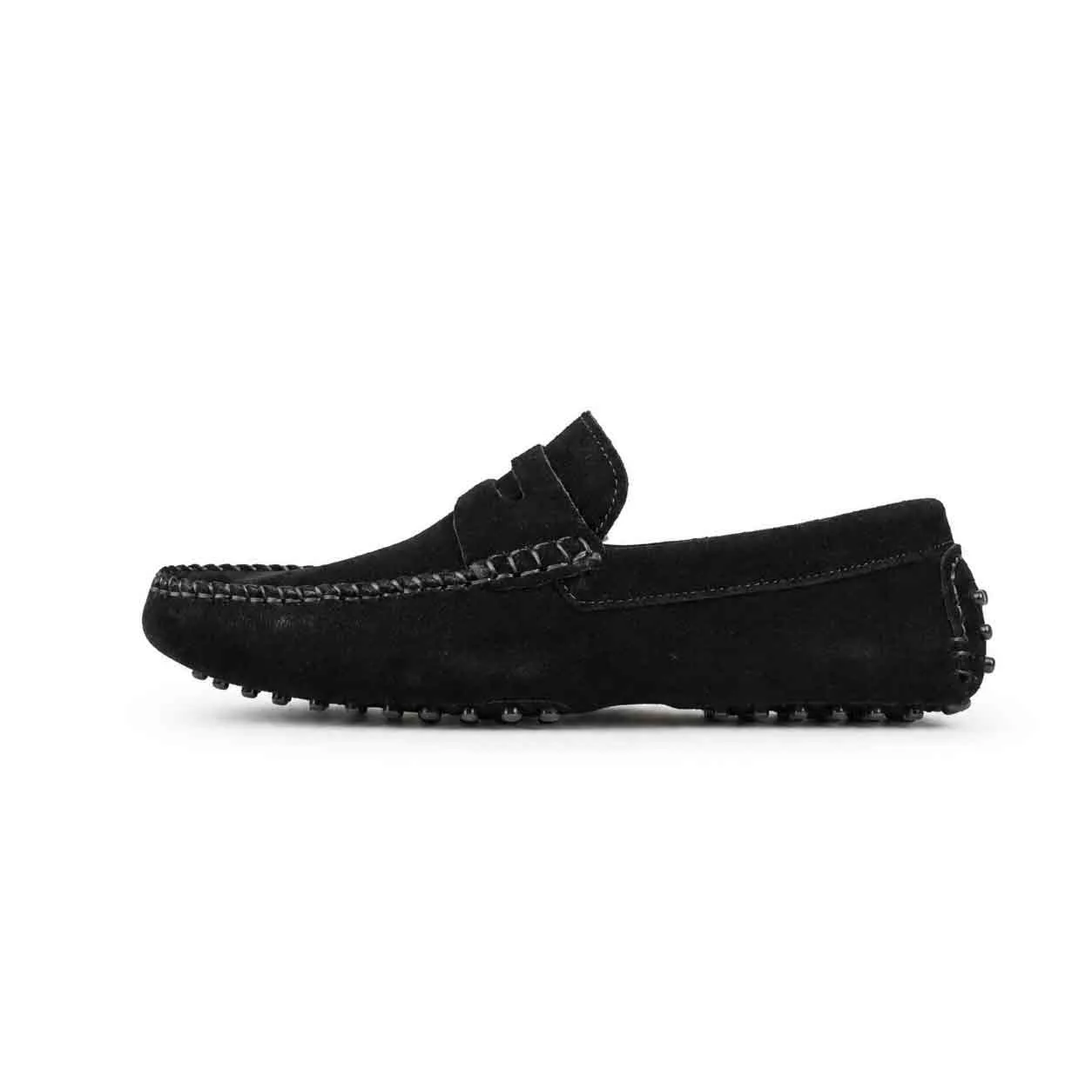 Moccasin pour homme confort 003-5noir daim miniature